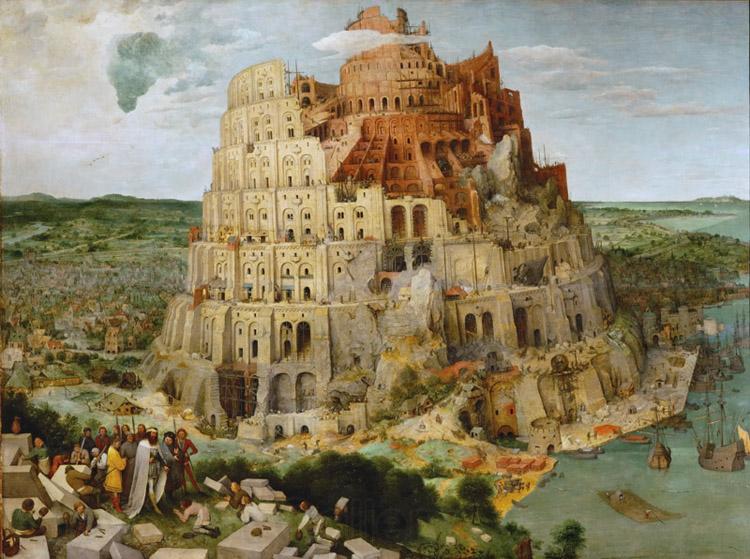 BRUEGEL, Pieter the Elder The Tower of Babel (mk08) Norge oil painting art